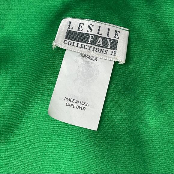 Leslie Fay Collections II Vintage Green Black Jacket Gold and Black Button Retro - Picture 9 of 12